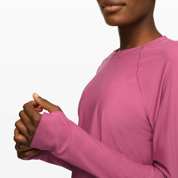 Lululemon Sun Shelter Long Sleeve Rash Guard Coral Size S - Picture 3 of 8